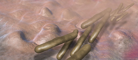 Virus and bacterium background - High Quality 3D Render