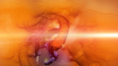 Virus and bacterium background - High Quality 3D Renderの写真素材