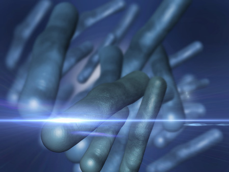 Virus and bacterium background - High Quality 3D Renderの写真素材