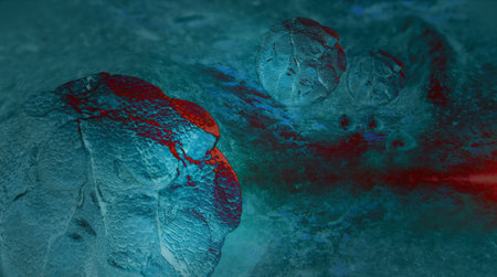 Virus and bacterium background - High Quality 3D Render
