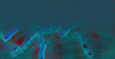 Virus and bacterium background - High Quality 3D Renderの写真素材