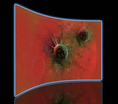 cancer cell made in 3d softwareの写真素材