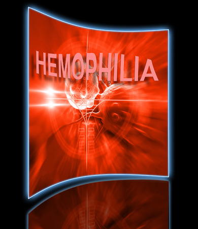 The word Hemophilia   representing the blood disorder or disease that affects people who cannot form clots to close woundsの写真素材