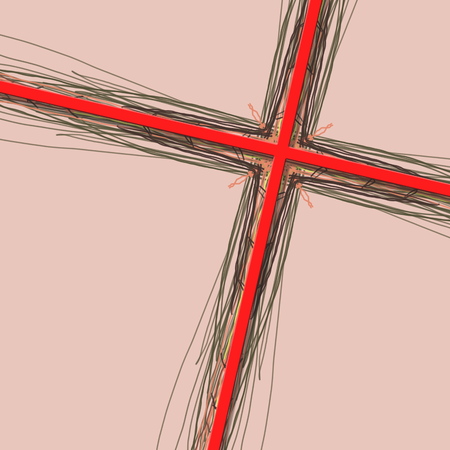 Kaleidoscope.Hand drawing  element made in 2d softwareの写真素材