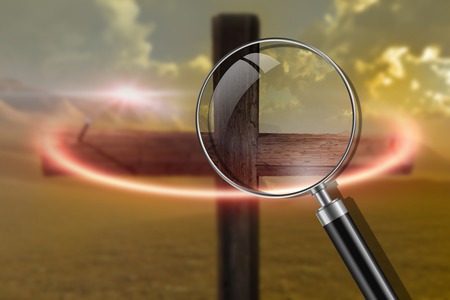 The cross end two nails made in 3d softwareの写真素材