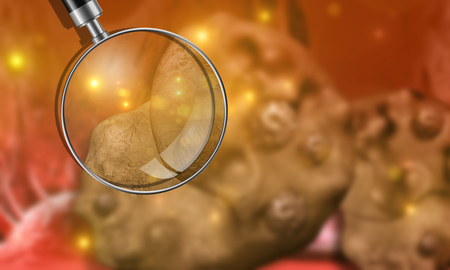 Virus and bacterium background - High Quality 3D Renderの写真素材