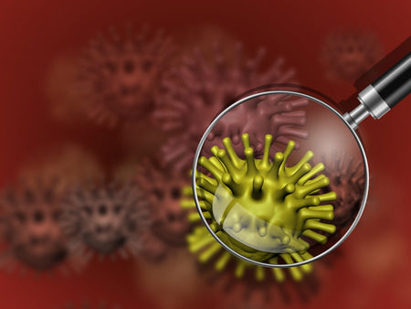 Virus and bacterium background - High Quality 3D Renderの写真素材