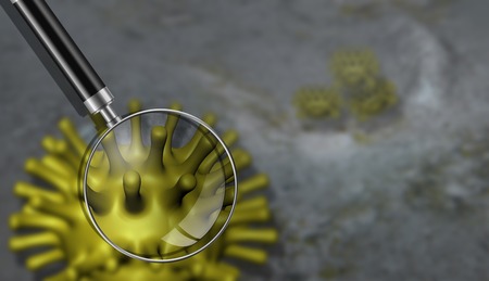 Virus and bacterium background - High Quality 3D Renderの写真素材