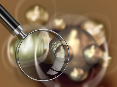 Virus and bacterium background - High Quality 3D Renderの写真素材