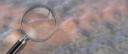 alien terrain with craters made in 3d softwareの写真素材