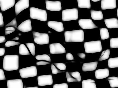 Black-white  checkered plane   made in 3d softwareの写真素材