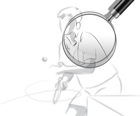 table tennis player made in 2d softwareの写真素材