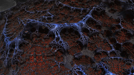 abstract geometric composition made in 3d software