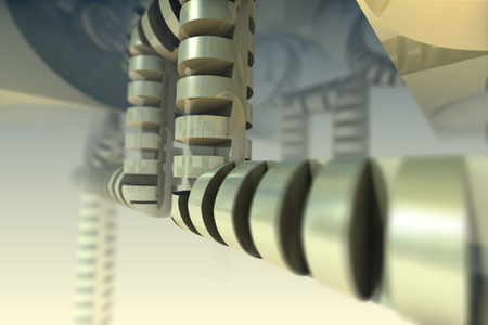abstract geometric composition made in 3d softwareの写真素材