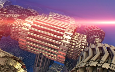 abstract geometric composition 3d illustrationの写真素材