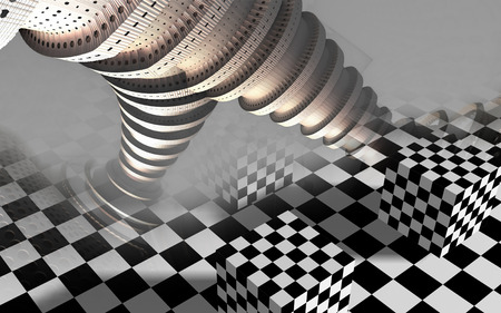 abstract geometric composition 3d illustrationの写真素材