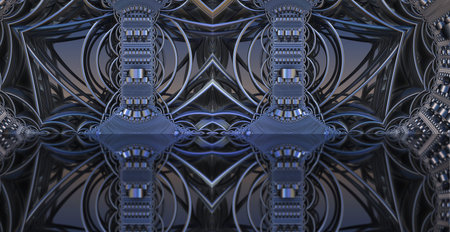 3d illustration of abstract geometric composition ,digital art works.の写真素材