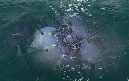 3d illustration of abstract geometric composition ,digital art works.の写真素材