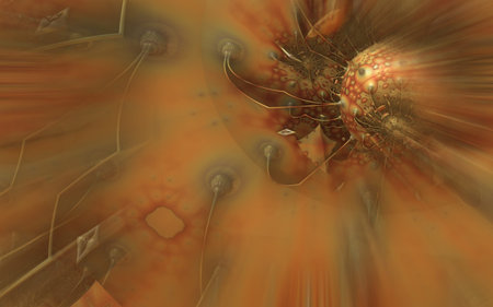 cancer cell made in 3d software