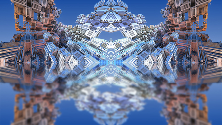 3d illustration of abstract geometric composition ,digital art works.の写真素材