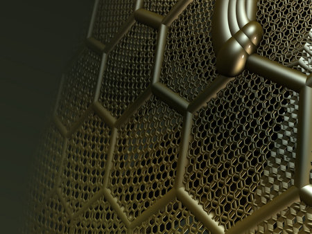 3d illustration of abstract geometric composition ,digital art works.
