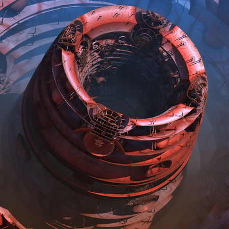 3d illustration of abstract geometric composition ,digital art works.の写真素材