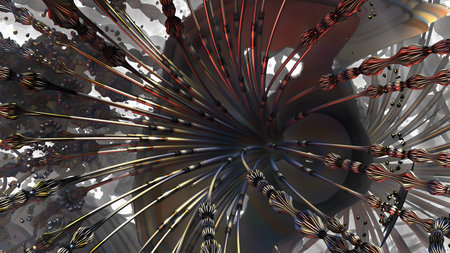 3d illustration of abstract geometric composition ,digital art works.の写真素材