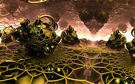 3d illustration of abstract geometric composition ,digital art works.の写真素材