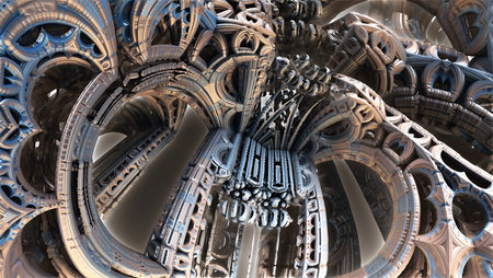 3d illustration of abstract geometric composition ,digital art works.の写真素材