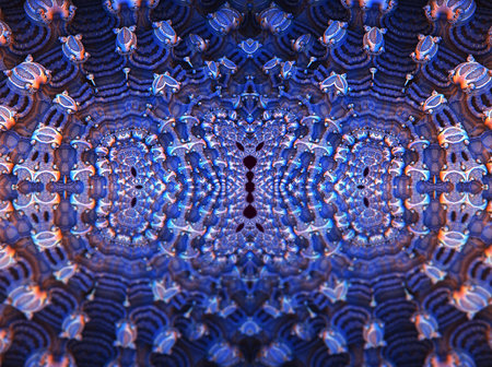 3d illustration of abstract geometric composition ,digital art works.