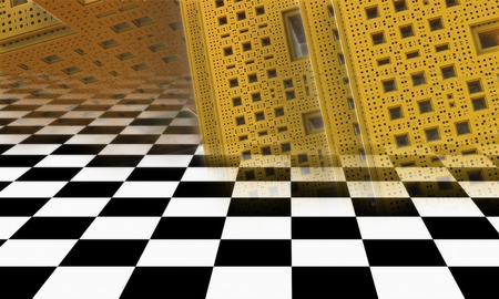 3d illustration of abstract geometric composition ,digital art works.の写真素材