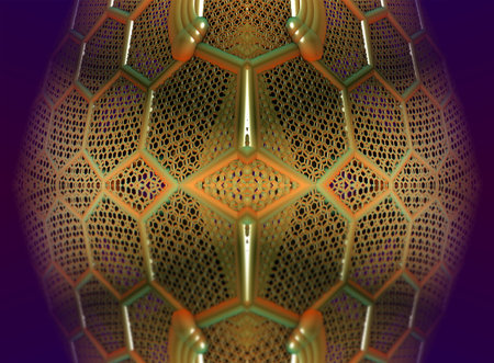 3d illustration of abstract geometric composition ,digital art works.