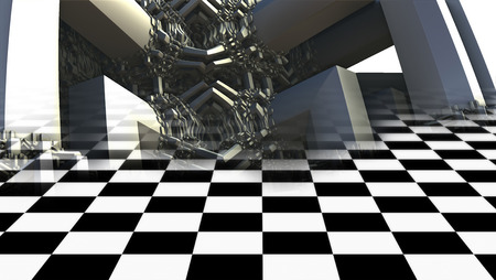 3d illustration of abstract geometric composition ,digital art works.の写真素材