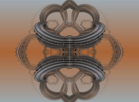 3d illustration of abstract geometric composition ,digital art works.