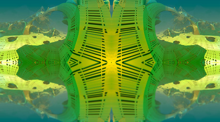 3d illustration of abstract geometric composition ,digital art works.の写真素材