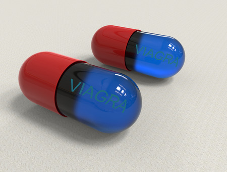 3d render - viagra pill for erectile dysfunction treatment isolated on white  backgroundの写真素材