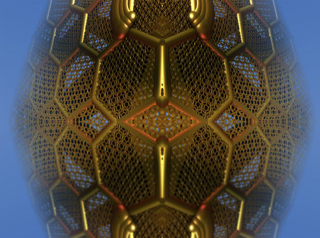 3d illustration of abstract geometric composition ,digital art works.