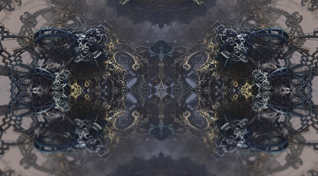 3d illustration of abstract geometric composition ,digital art works.の写真素材