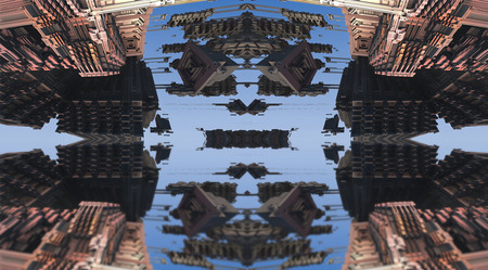 3d illustration of abstract geometric composition ,digital art works.の写真素材