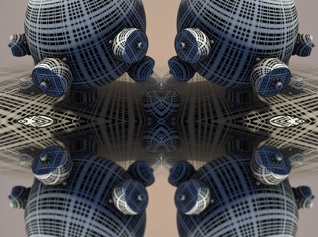 3d illustration of abstract geometric composition ,digital art works.の写真素材