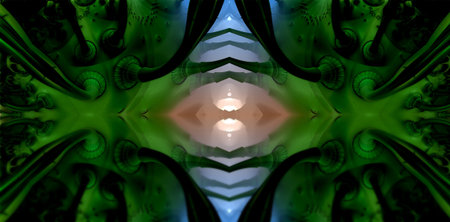3d illustration of abstract geometric composition ,digital art works.