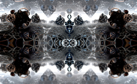 3d illustration of abstract geometric composition ,digital art works.の写真素材