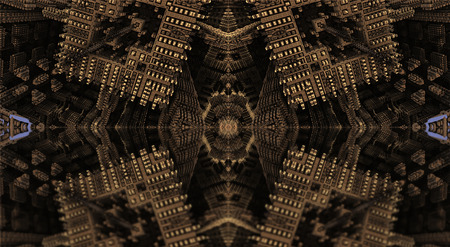 3d illustration of abstract geometric composition ,digital art works.の写真素材