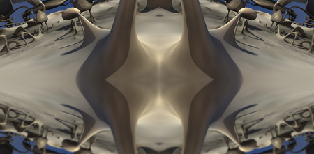 3d illustration of abstract geometric composition ,digital art works.の写真素材