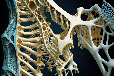 osteoporosis bone micro structure created by generative AIの素材