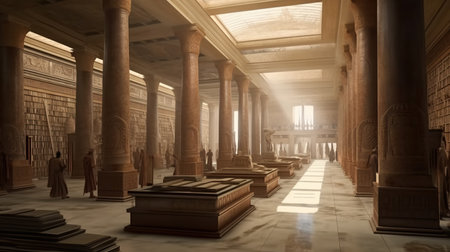 The Library of Alexandria in Egypt created by generative AIの素材