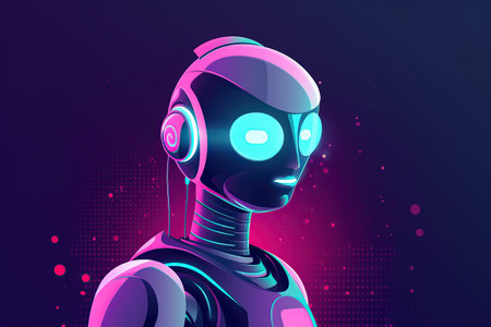 Chat GPT Artificial Intelligence chat bot by Open AI. Robot for communication, education. Generative AI.の素材