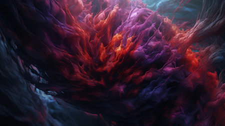 Clouds of bright colorful ink mixing in watercreated by AIの素材