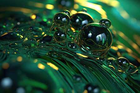oil spill water biomimicry micro abstract ultra-realistic created by generative AIの素材