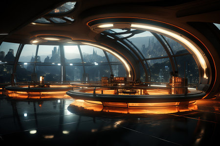 Convex surface, sci fi, cinematic, lighting, space, industrial,created by AIの素材